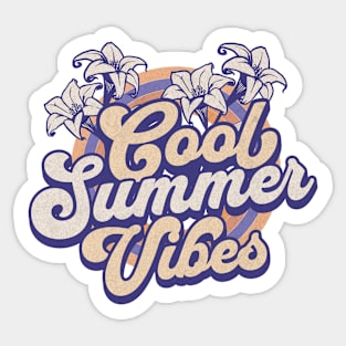 Cool Summer Vibes Vintage Sticker